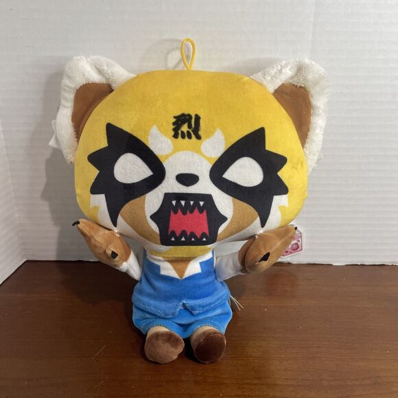 2019 Fiesta Sanrio Aggretsuko Plush Stuffed Toy Rage Face Aggressive Death Metal - Picture 1 of 12
